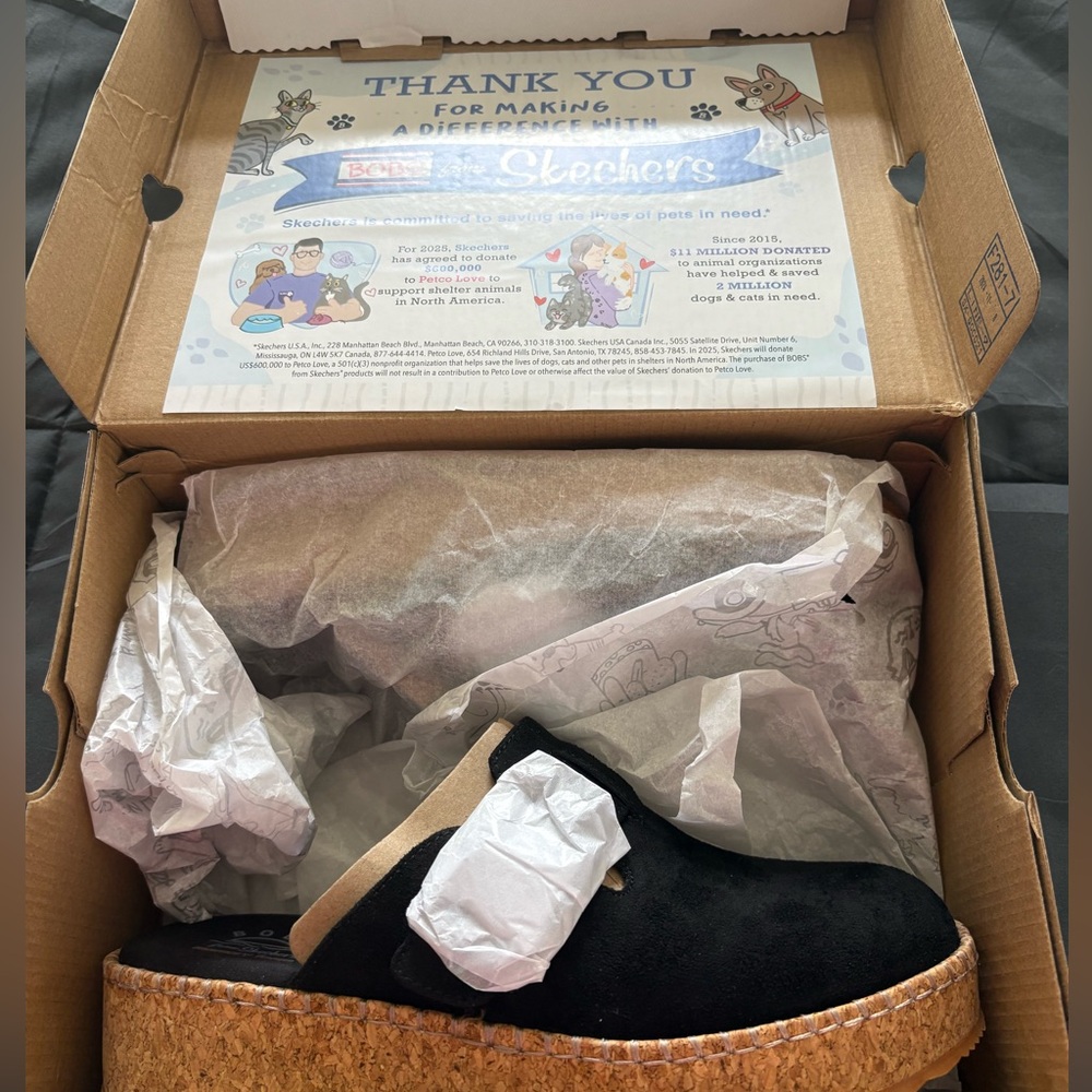 Skechers Black Slip-On clogs NEW IN BOX